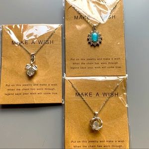 SET OF THREE “MAKE WISH” NECKLACES